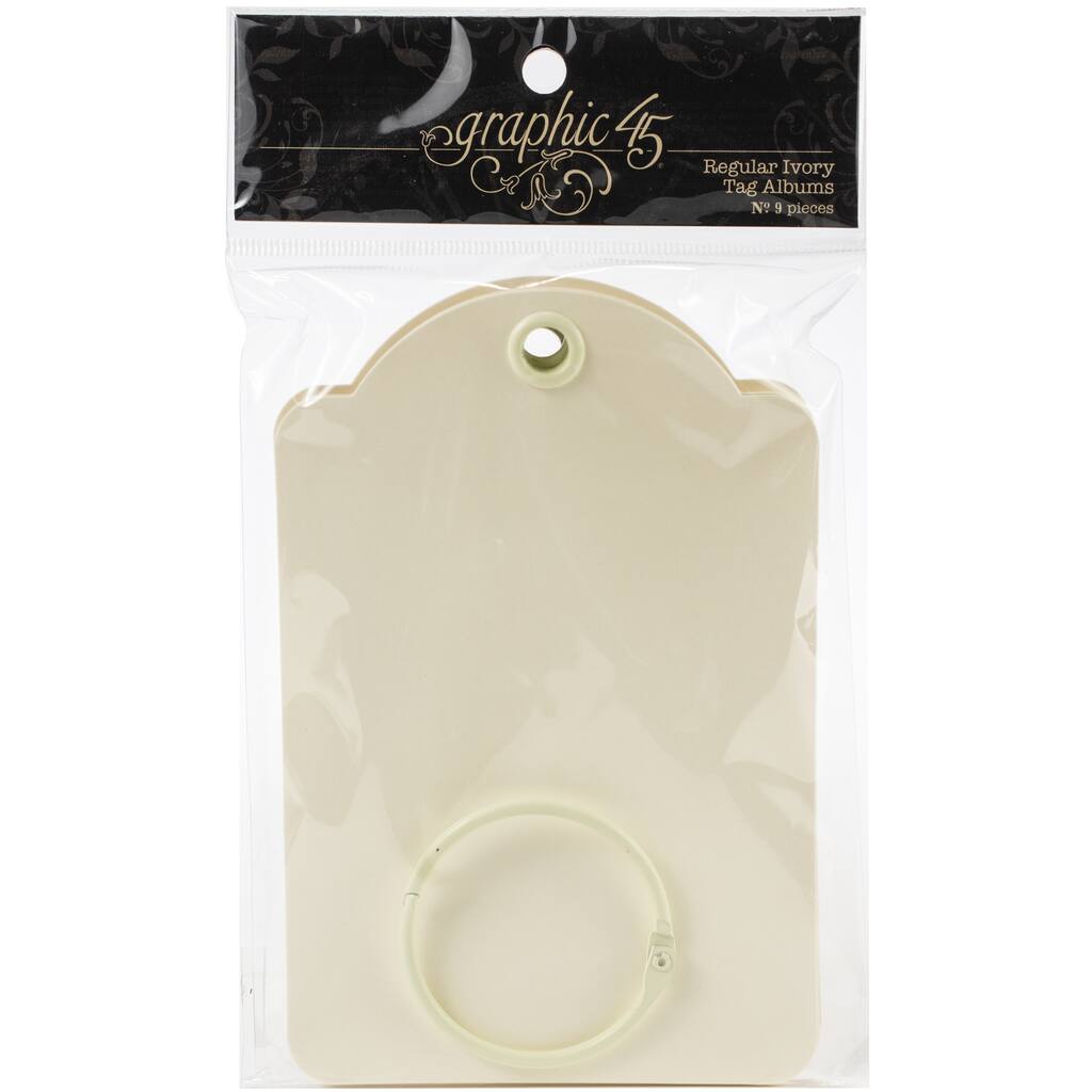 Graphic 45 Staples Regular Ivory Tag Album, 5.75